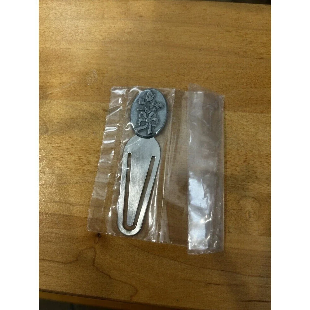 Longaberger Baskets Horizon of Hope Pewter Picture Frame‎ & Bookmark NEW floral